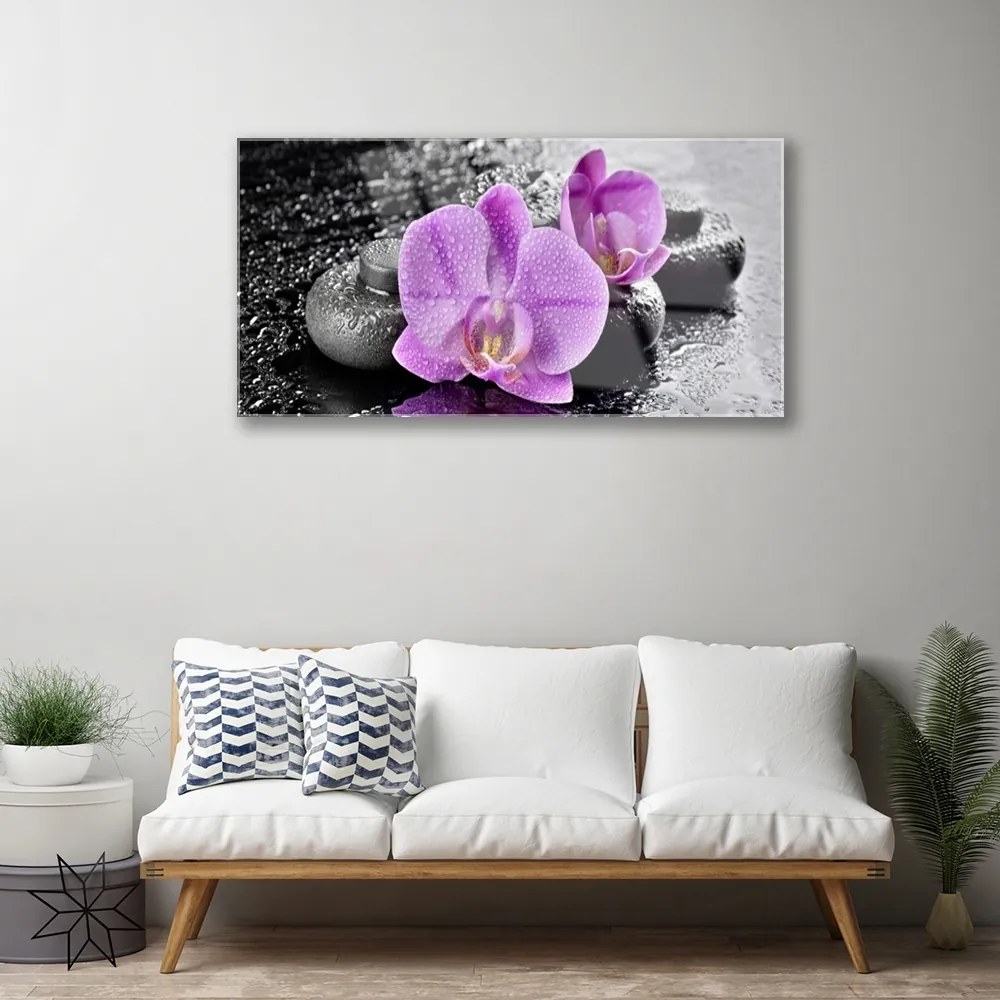 Obraz Szklany Storczyk Kwiaty Orchidea Spa
