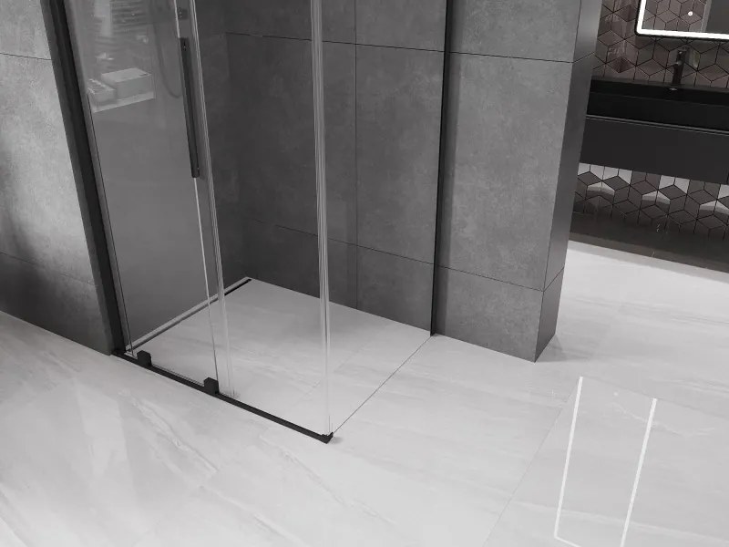 Mexen Velar kabina prysznicowa rozsuwana 130 x 90 cm, transparent, czarna - 871-130-090-01-70