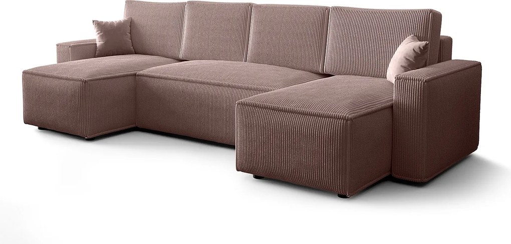 BEDANTE Narożnik AMBRO U Poso 27 z funkcją spania i pojemnikiem, kształt U, rozkładana sofa