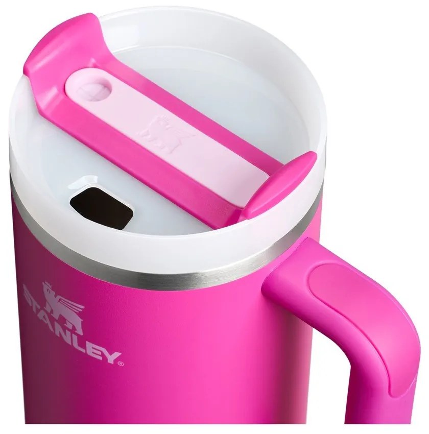 Różowy termos ze słomką ze stali nierdzewnej 1,18 l Quencher H2.0 FlowState Tumbler Violet Blossom – Stanley