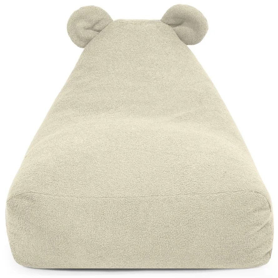 Jasnoszary dziecięcy worek do siedzenia z materiału bouclé Snug 80 Bear – SLOWDOWN