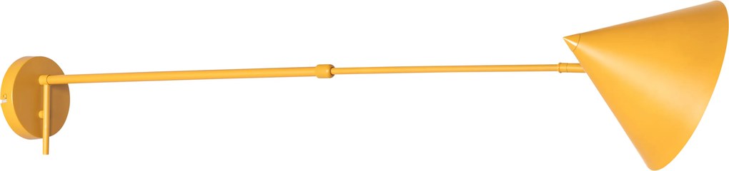 Designerska lampa ścienna żółta regulowana - Triangolo