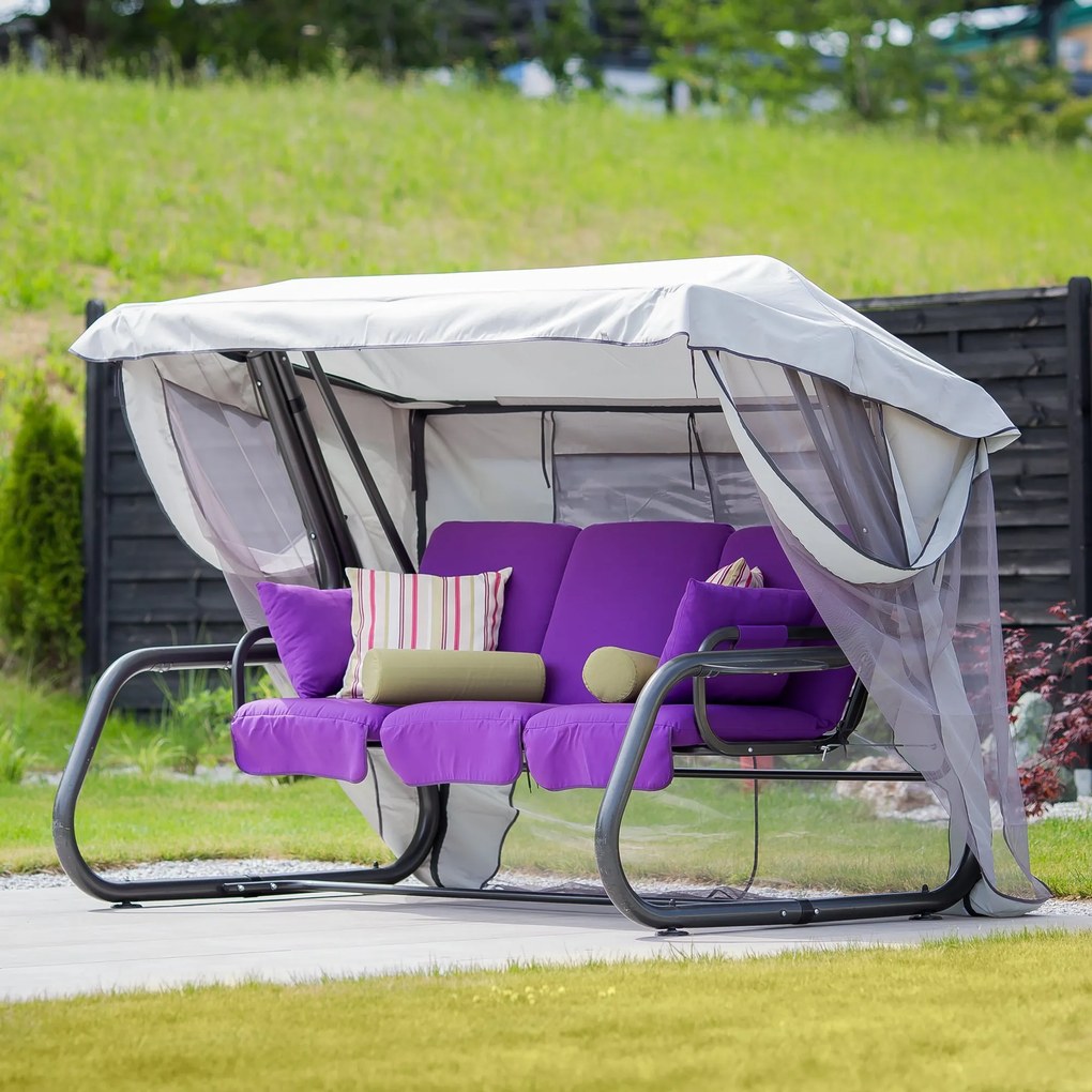 Huśtawka ogrodowa z moskitierą Venezia Lux D042-28DW PATIO