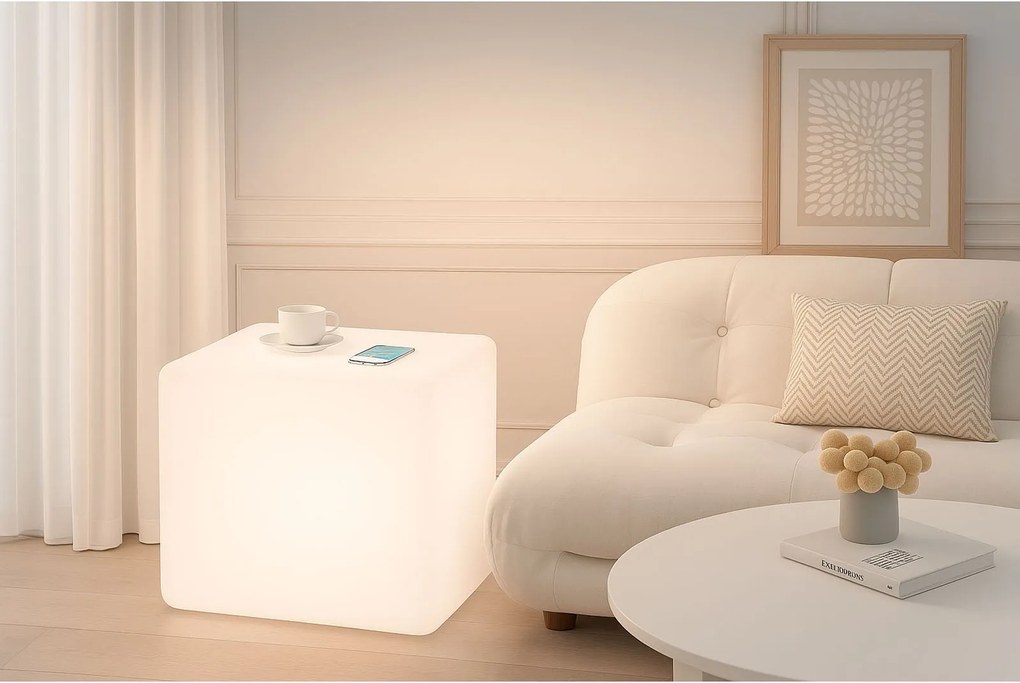 Świecąca kula LED 30 cm – 6 RGB + 3 białe