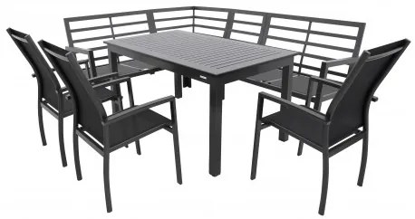 EXPERT LOUNGE - aluminiowy zestaw ogrodowy 3+1+1