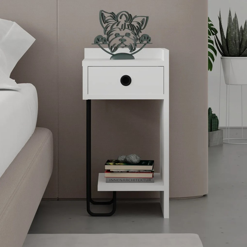Stolik nocny Sirius Right White