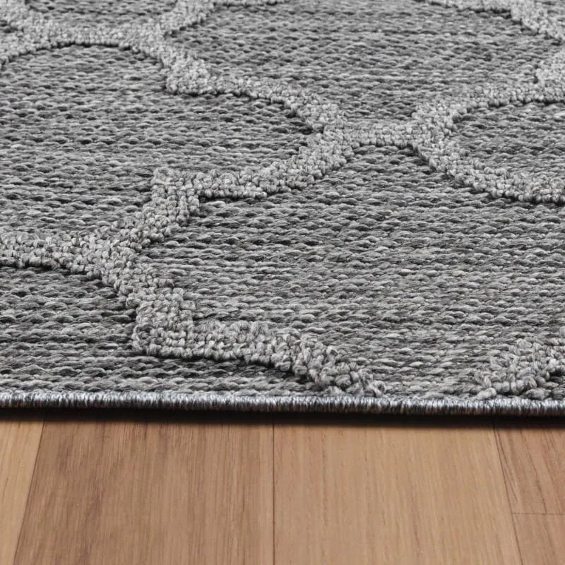 Dywan zewnętrzny sznurkowy Patara Koniczyna szary 160 cm x 230 cm