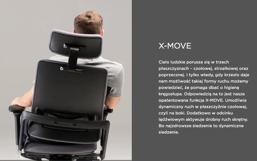 Krzesło biurowe z regulacjami Xilium Swivel Chair UPH/P