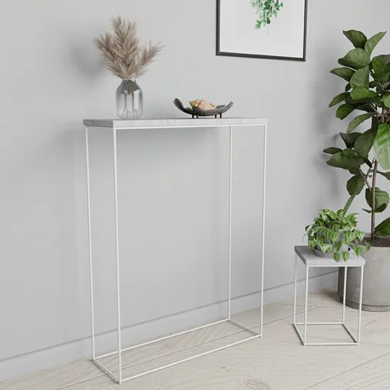 Minimalistyczna konsola beton + biały M9-A23