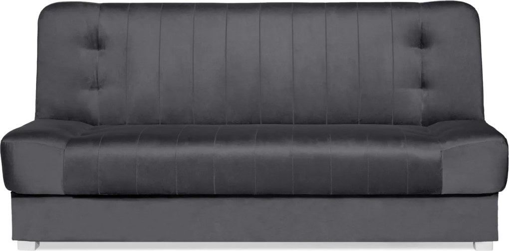 Sofa z Funkcją Spania PIANO 2 Rozkładana Wersalka Dwuosobowa Szara Nowoczesna do Salonu