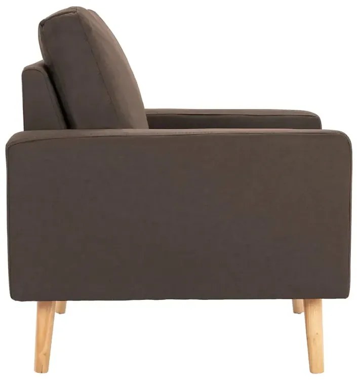 Brązowy skandynawski fotel wypoczynkowy P6-L48