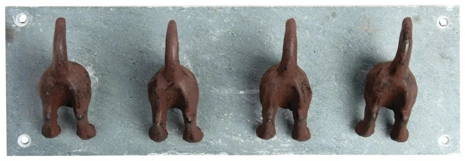 Niebieski metalowy wieszak ścienny Dogs – Esschert Design