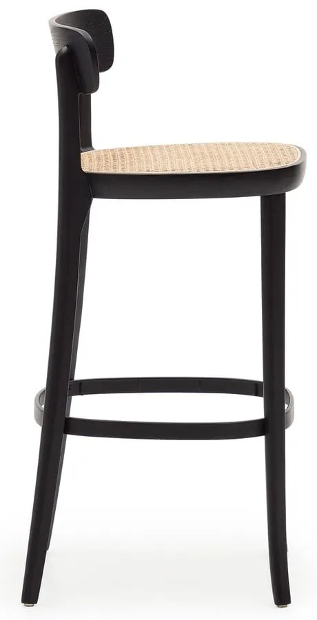 Czarny hoker w dekorze jesionu 99 cm Romane – Kave Home