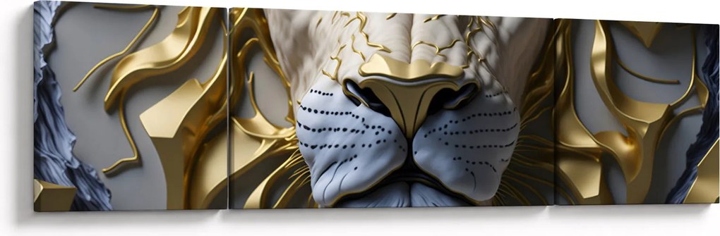 Obraz - Głowa Lwa (170x50 cm)