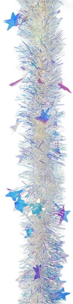 Bogaty łańcuch bożonarodzeniowy z efektem tęczy Stars, 2 m, ZESTAW 2 SZT.