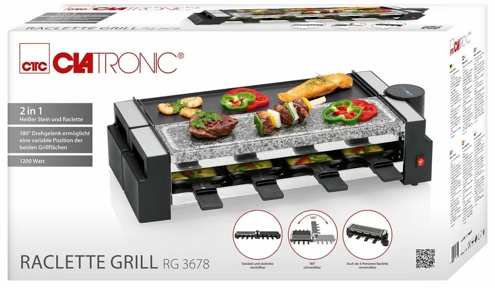 Clatronic RG 3678 grill raclette 2w1