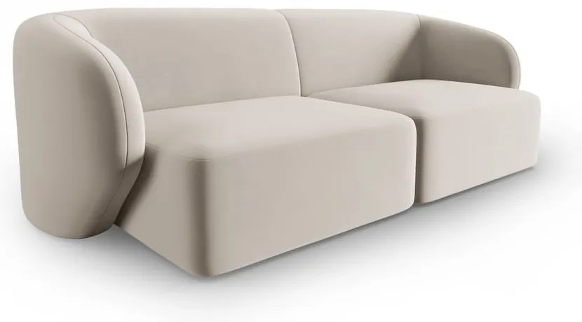 Beżowa aksamitna sofa 188 cm Paolo – Milo Casa