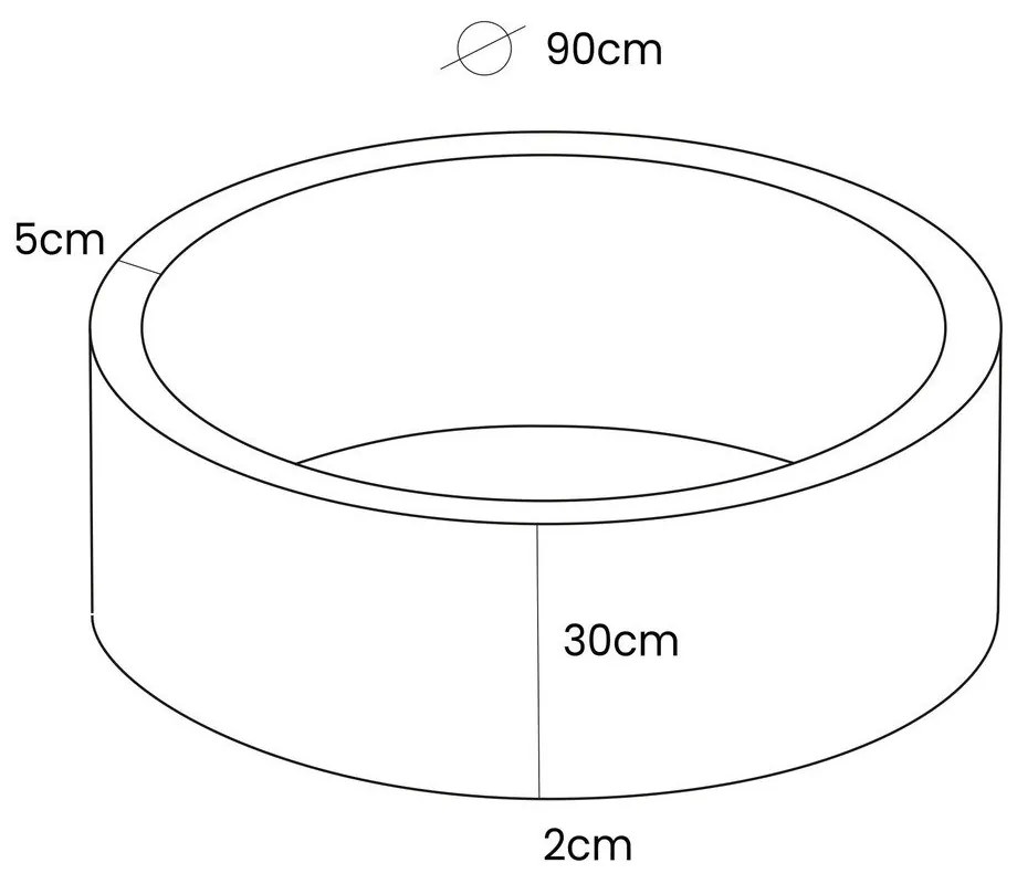 Szaroniebieski aksamitny basen z kulkami ø 90x30 cm Montessori – Meowbaby