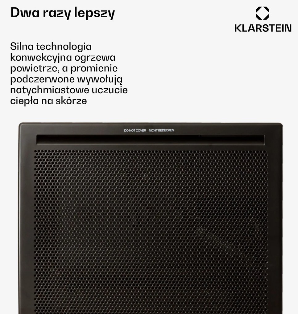 Klarstein HotSpot Wave 1000W 10m² Konwektor Czarny