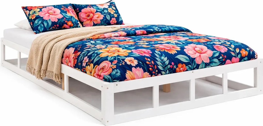 Białe łóżko z litego drewna 120x200 Z5-D12