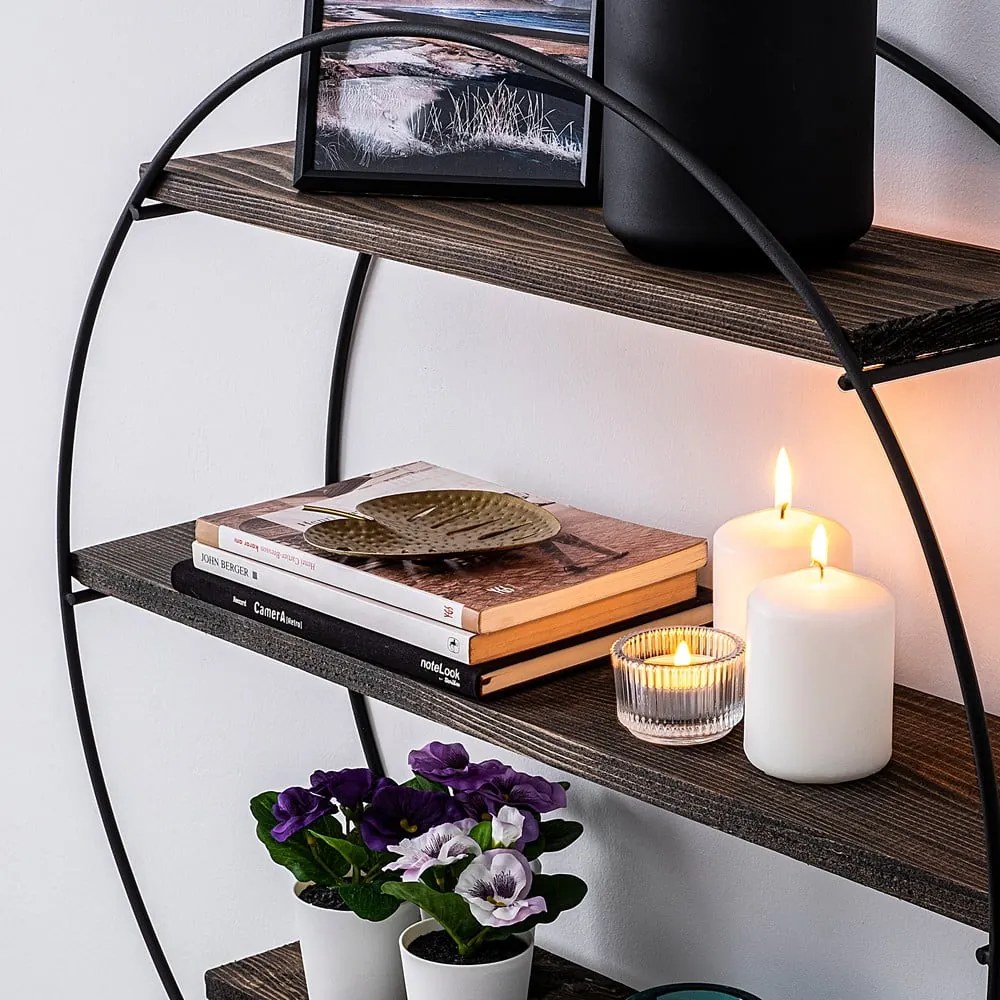Wielopoziomowa półka z litego drewna świerkowego 60 cm Tulipa – Kalune Design