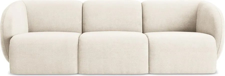 Beżowa sofa z tkaniny szenilowej 244 cm Lani – Makamii