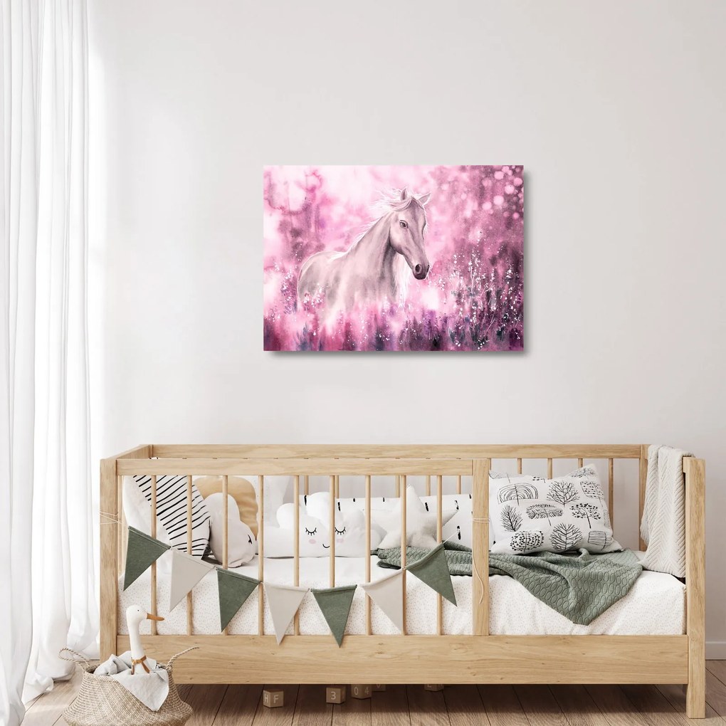Obraz na szkle - Malowany koń (70x50 cm)