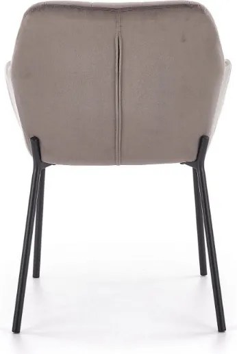 Tapicerowane krzesło do jadalni z wysokimi podłokietnikami K305