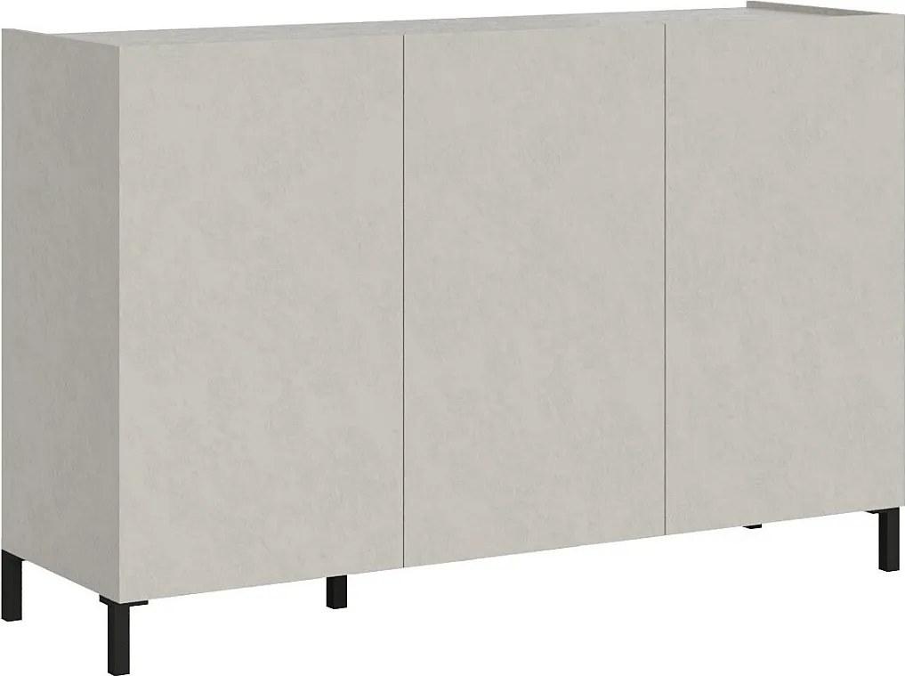 Komoda 3-drzwiowa Solaria 130x40x84 cm, biały połysk