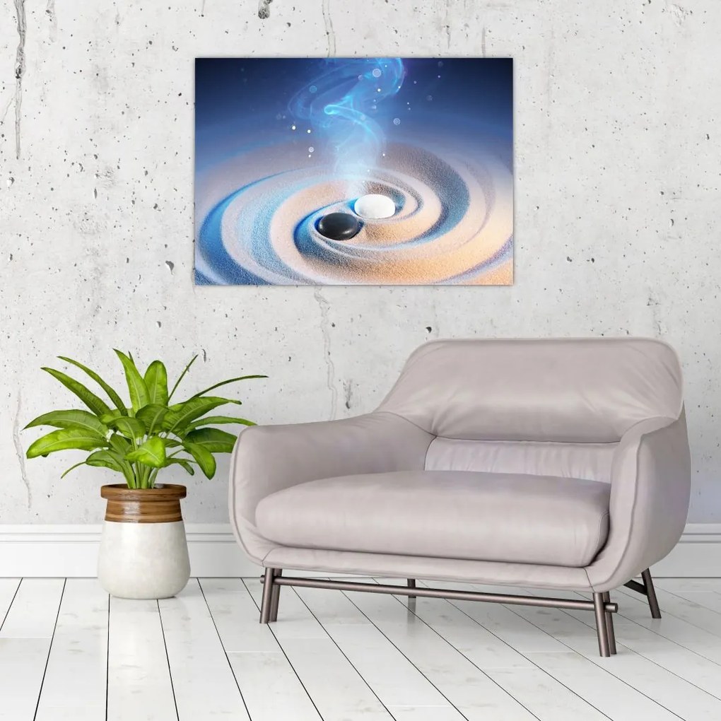 Obraz - Eteryczny yin-yang (70x50 cm)