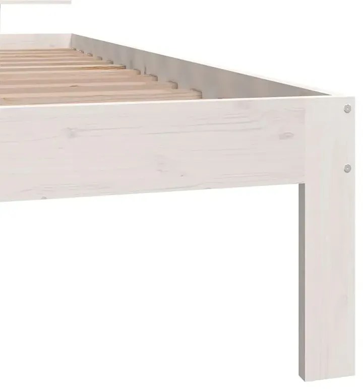 Białe pojedyncze łóżko drewniane 90x200 N2-N20