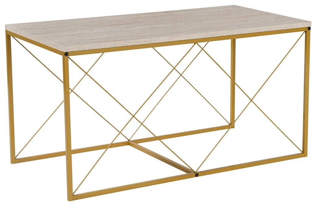 Stolik konferencyjny Defne Gold Travertine