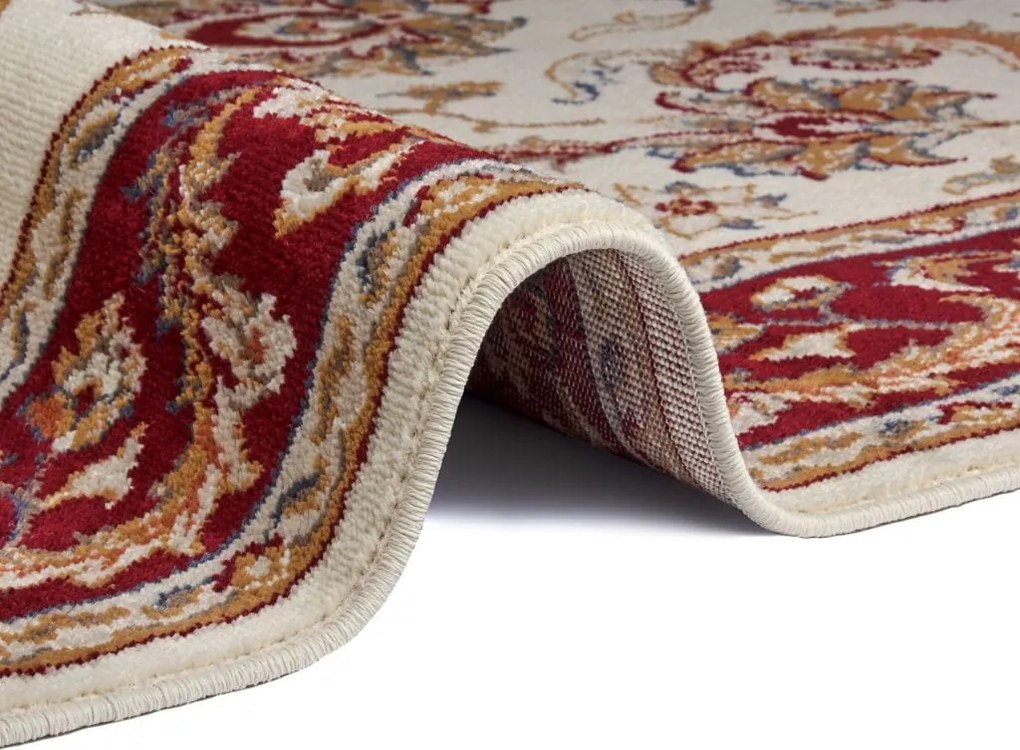 Dywan Luxor Perski Florystyczny kremowo - czerwony 80 cm x 120 cm