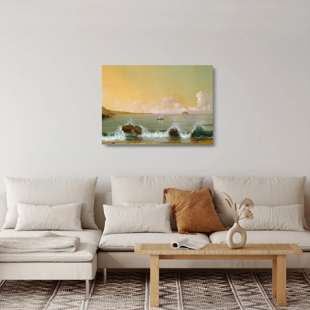 Obraz na szkle - Martin Johnson Heade, Rio de Janeiro Bay, reprodukcje (70x50 cm)