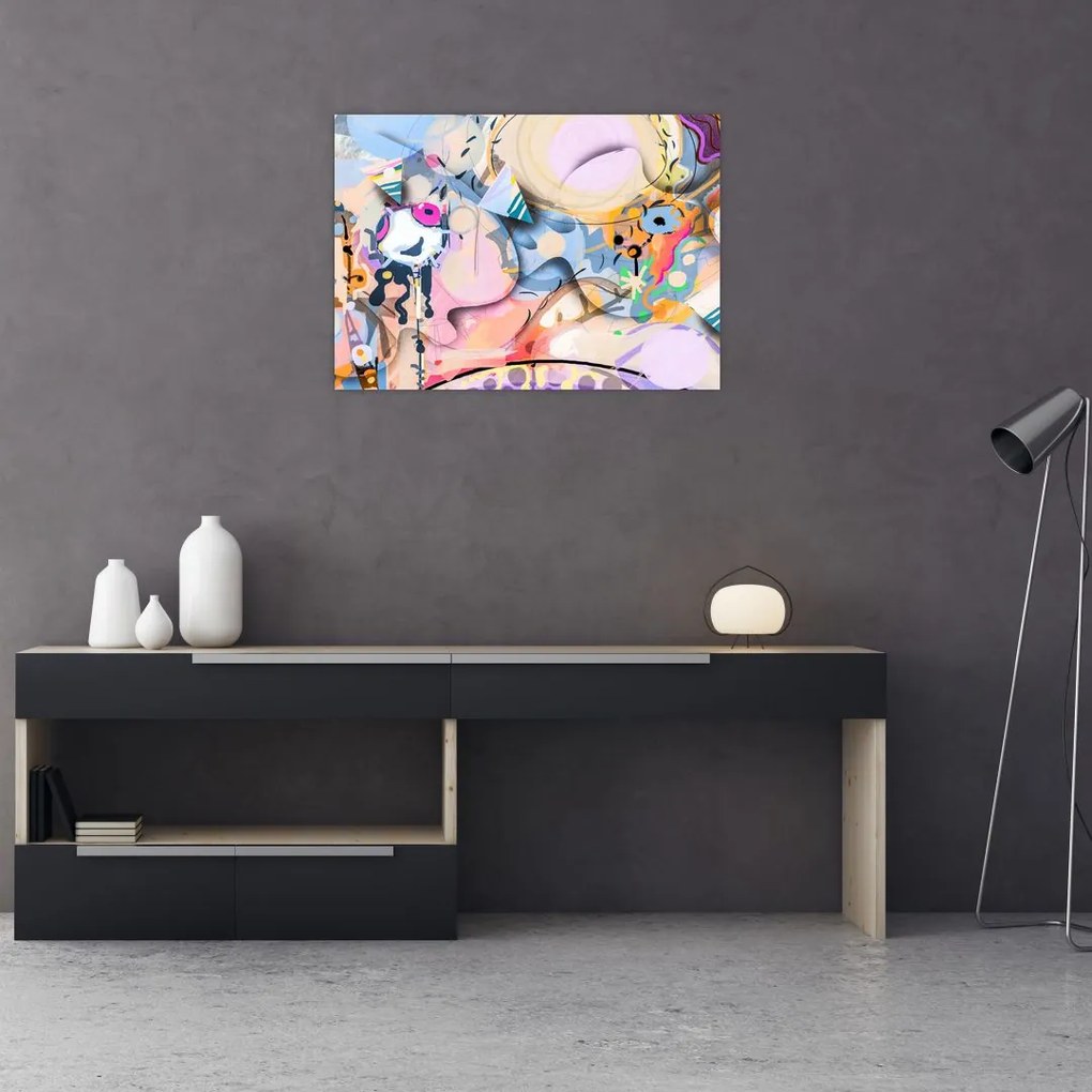 Obraz na szkle - Abstrakcja bajki (70x50 cm)