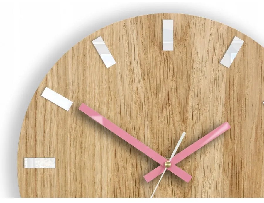 Zegar na ścianę nowoczesny drewniany z cichym mechanizmem okrągły solidny