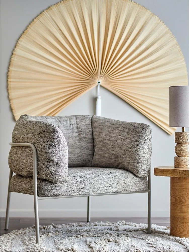 Szarobeżowy fotel Karel – Bloomingville