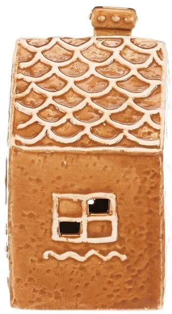 Ceramiczny domek z piernika LED, brązowy