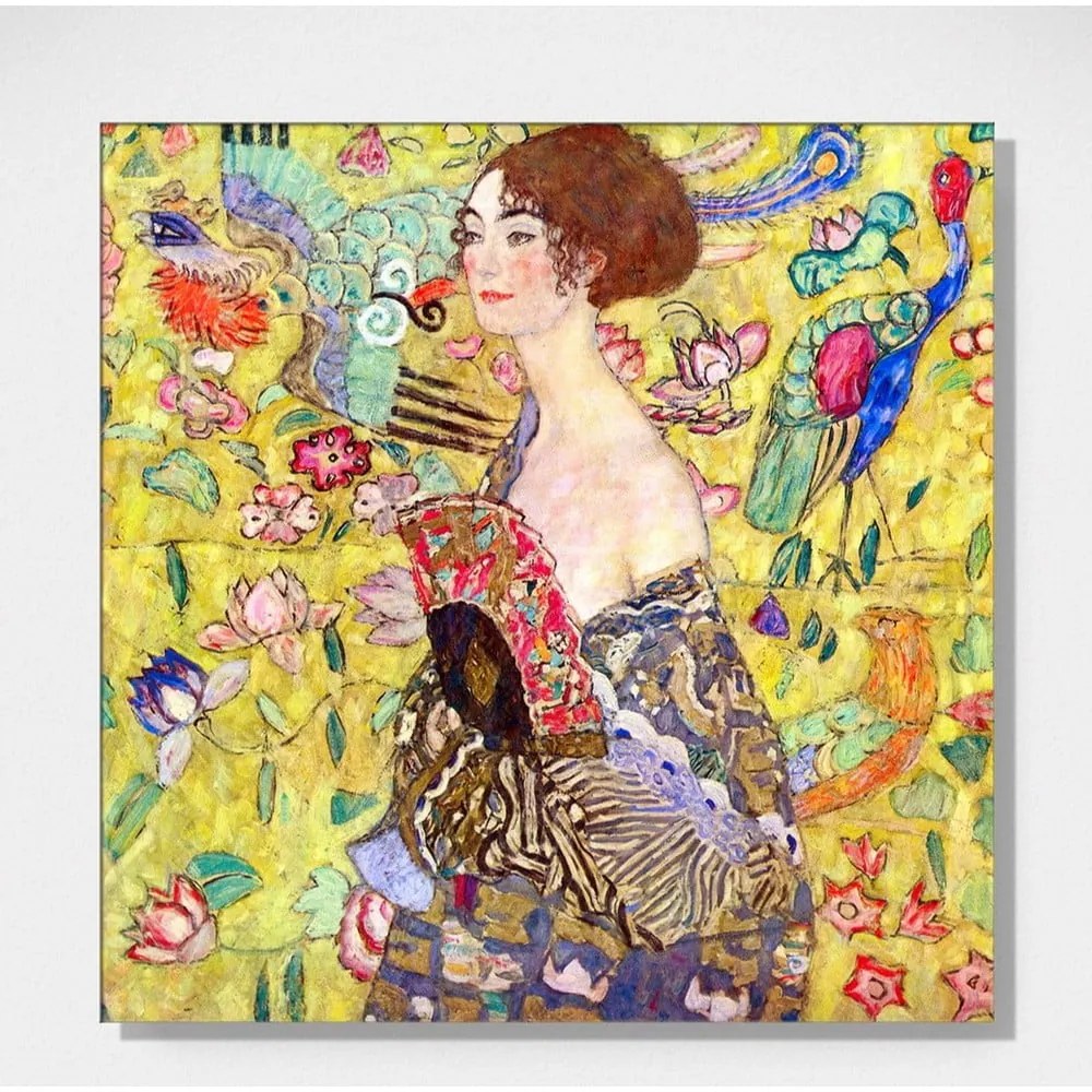 Reprodukcja obrazu Gustava Klimta – Lady With Fan, 50x50 cm