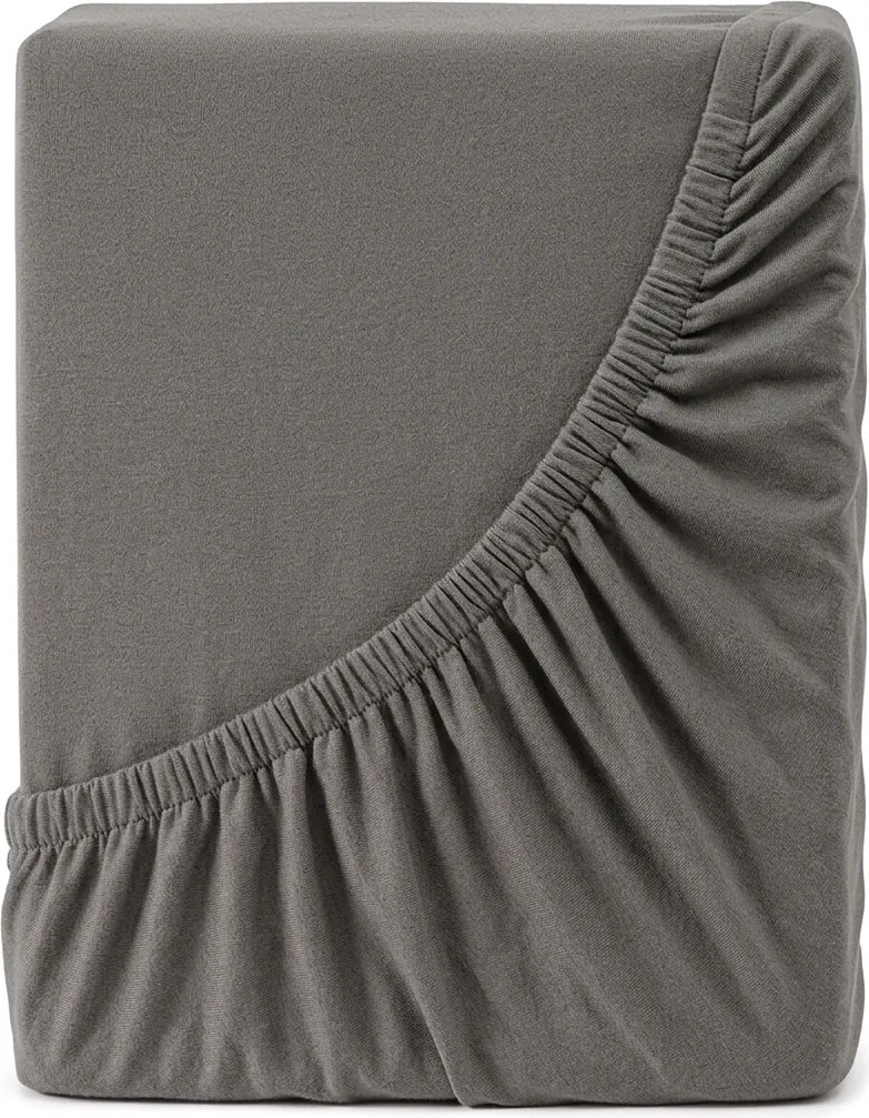 4Home prześcieradło jersey Lycra antracyt, 180 x 200 cm