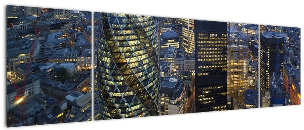 Obraz - Wieczorna panorama Londynu (170x50 cm)