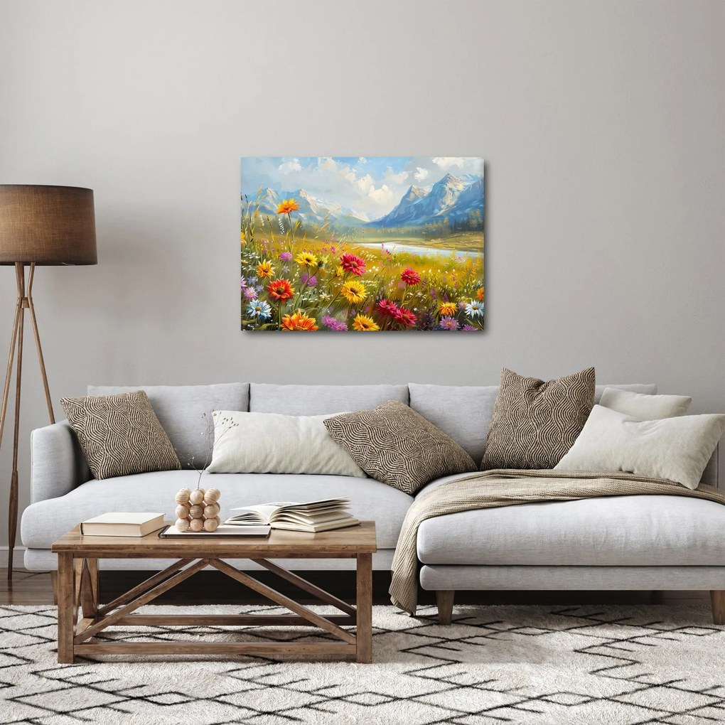 Obraz - Malowany krajobraz (70x50 cm)
