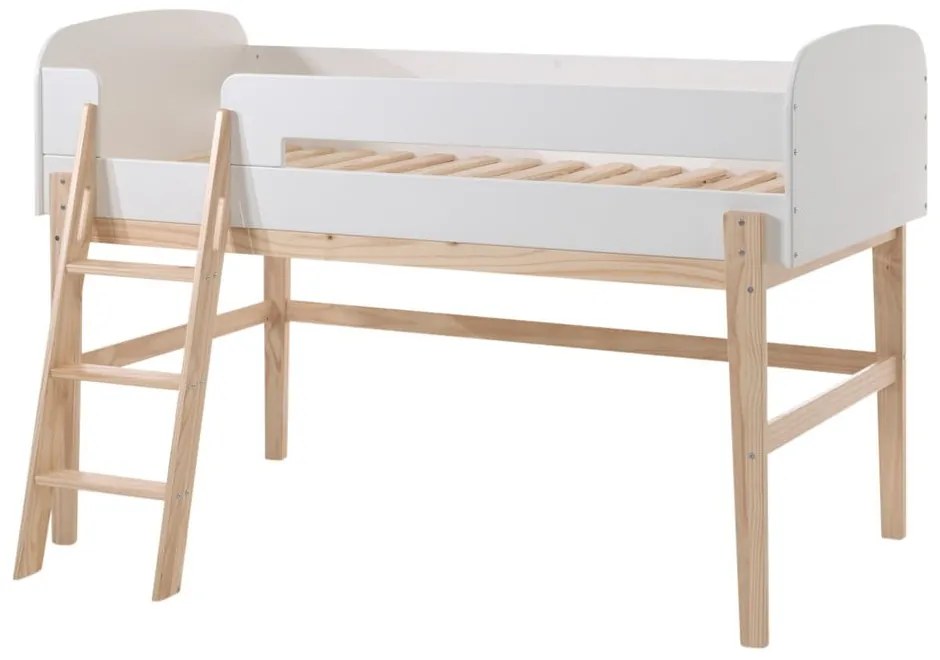 Podwyższone łóżko z drewna sosnowego Vipack Kiddy, 90x200 cm