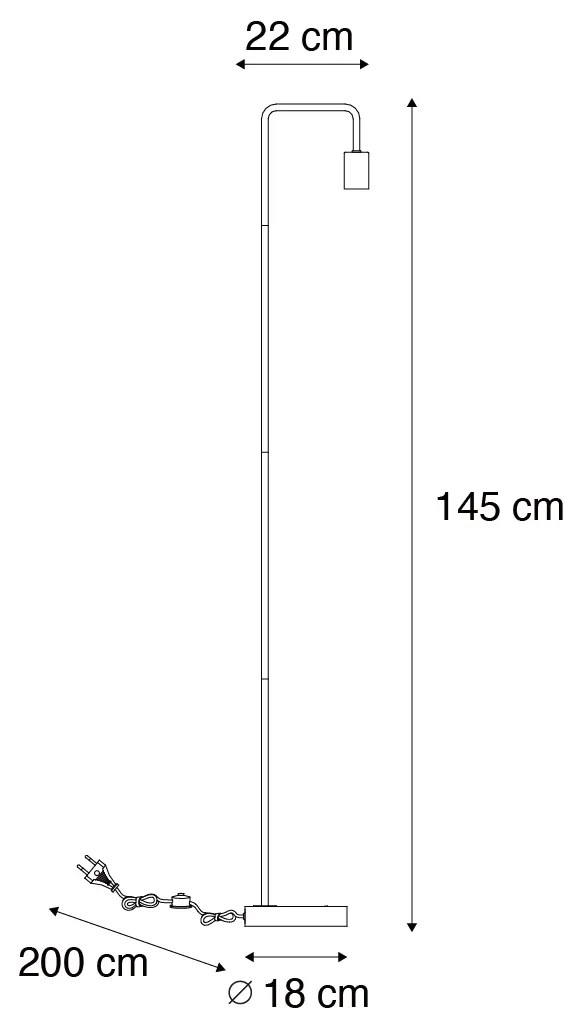 Nowoczesna lampa podłogowa brązowa - Facil