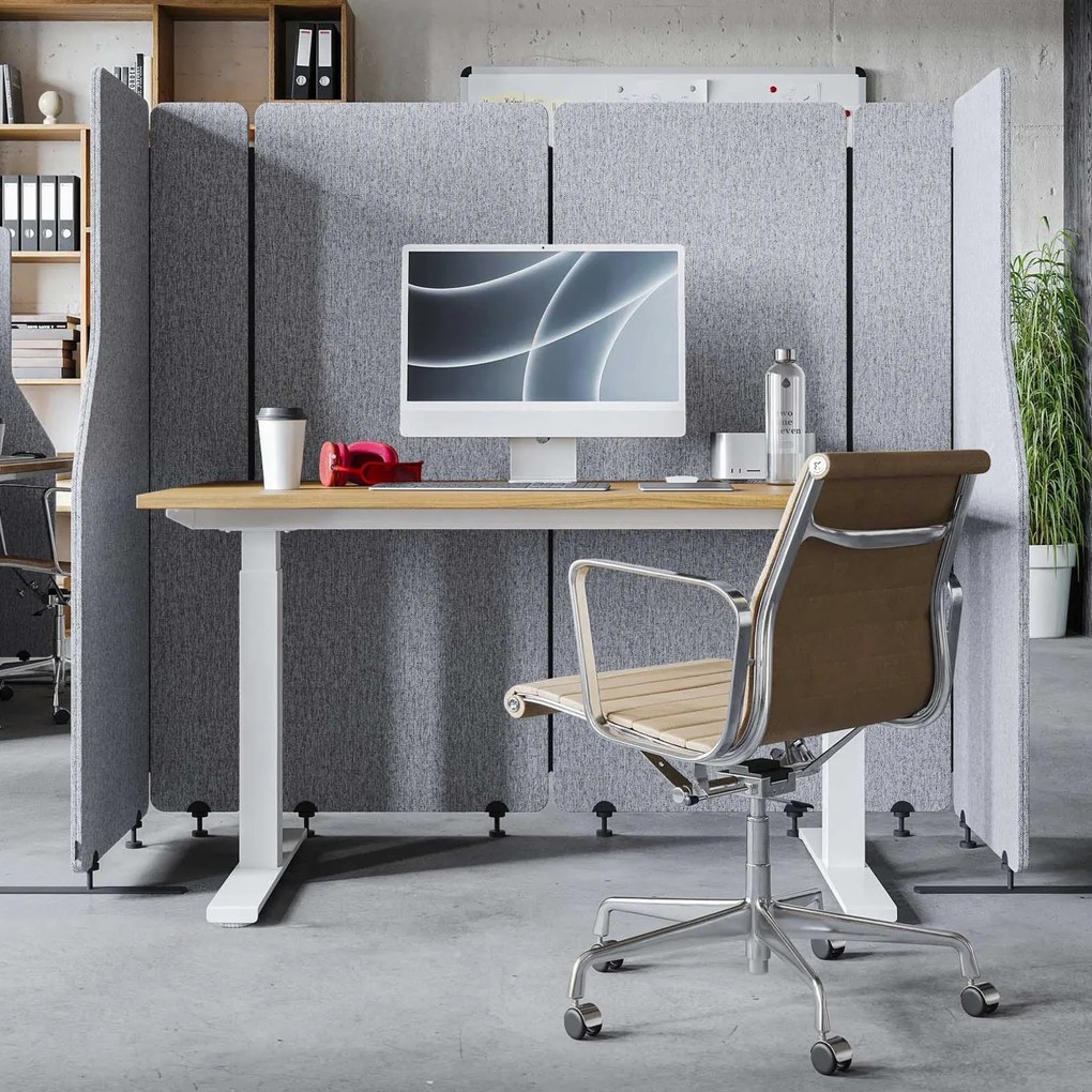 Ścianka działowa akustyczna Sadie, kolor Moon Dust, rozmiar 280/145 cm