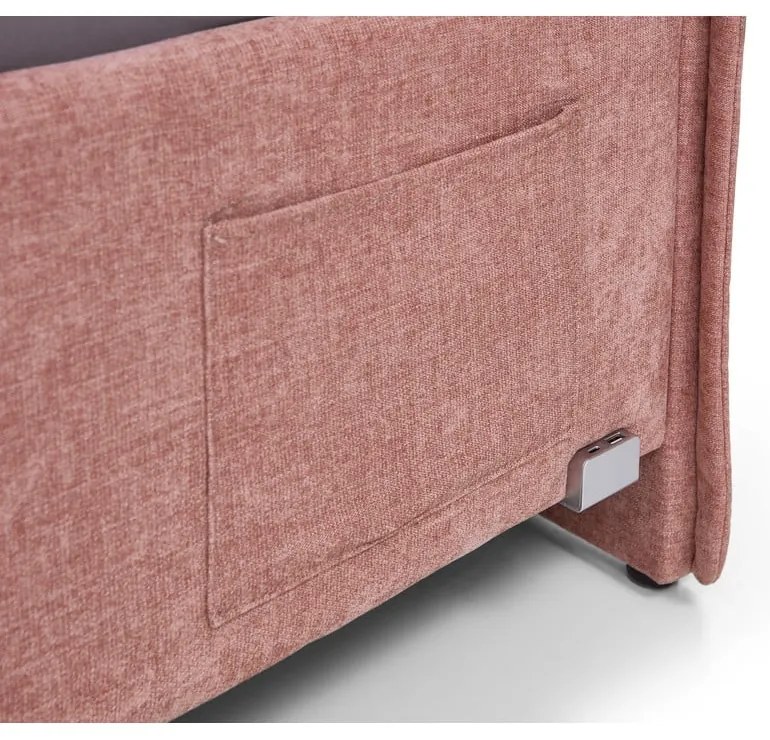 Różowe łóżko dziecięce ze schowkiem 90x200 cm Fun – Meise Möbel