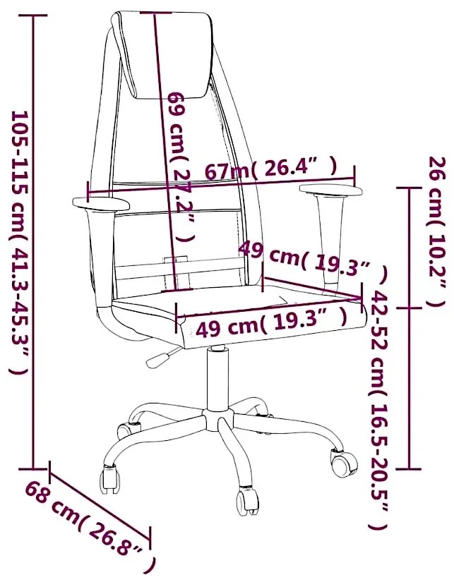 Białe krzesło biurowe z regulacją wysokości - Inavi