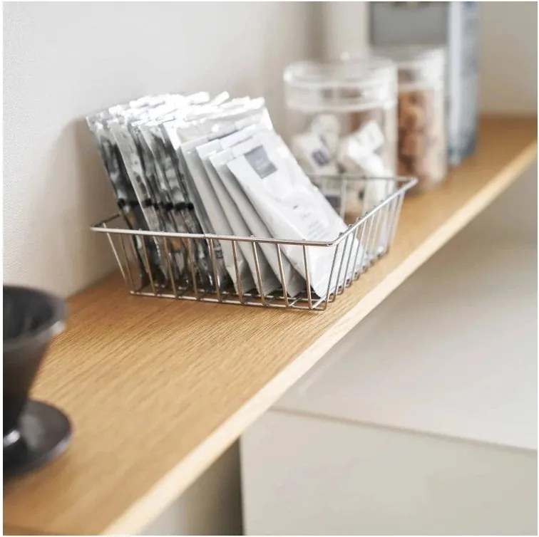 Biało-naturalna drewniana dodatkowa półka 28,5x8,5 cm Tower – YAMAZAKI