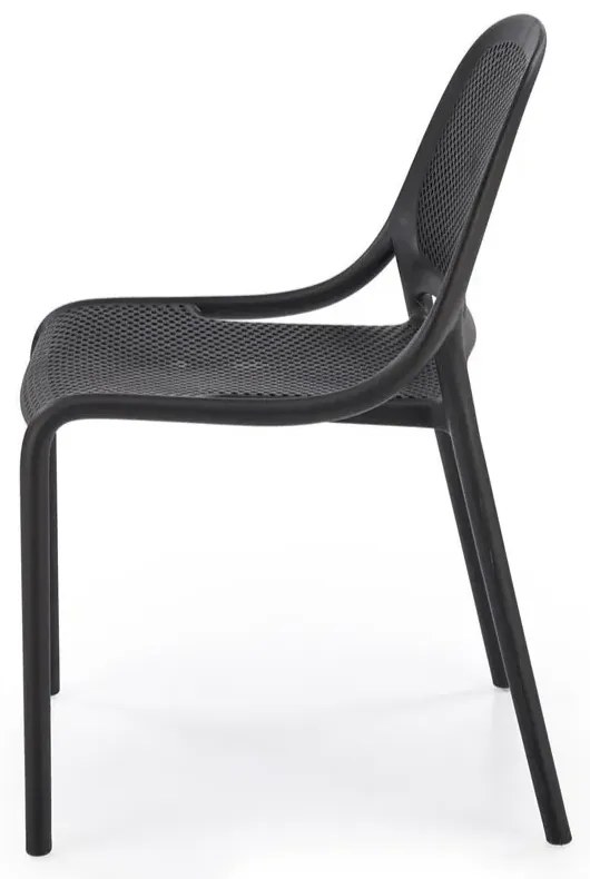 Krzesło K532 czarne z tworzywa PVC HALMAR