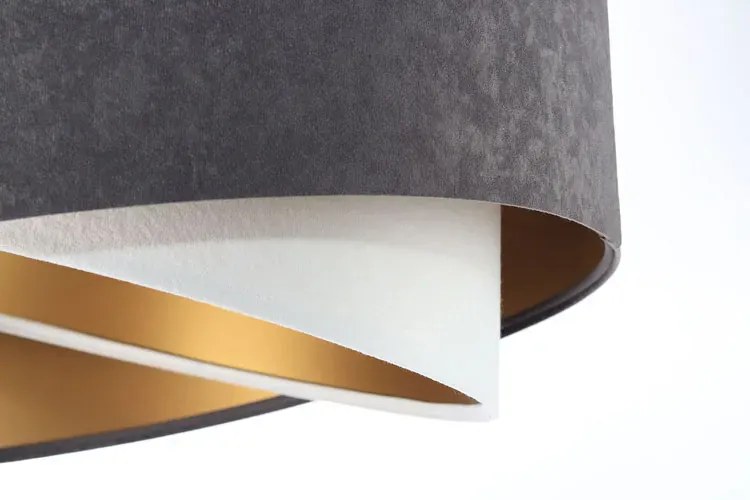 Grafitowo-biała lampa wisząca glamour- EX992 L7-A78
